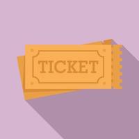 Circus tickets icon, flat style vector