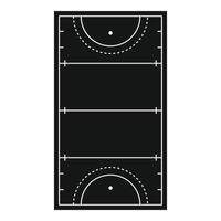Field hockey arena icon, simple style vector