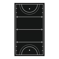 Field hockey arena icon, simple style vector