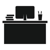 icono de escritorio del administrador de oficina, estilo simple vector