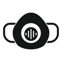 Biohazard mask icon, simple style vector