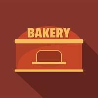 Bakery trade icon, flat style. vector