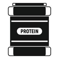 Protein sport jar icon, simple style vector