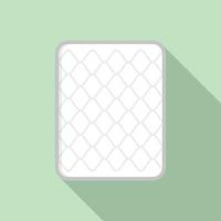 Cotton mattress icon, flat style vector