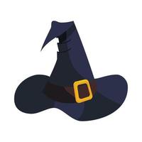 icono de sombrero de bruja en estilo de dibujos animados vector