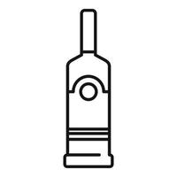 Duty free vodka bottle icon, outline style vector