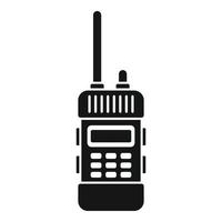 icono de forma de walkie talkie, estilo simple vector