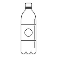 icono de botella de agua pura, estilo de esquema vector