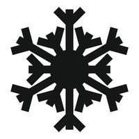 December snowflake icon, simple style vector