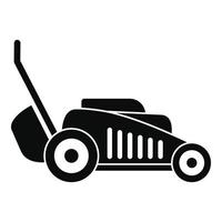 Grass cut machine icon, simple style vector