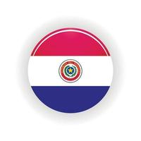 círculo de icono de paraguay vector