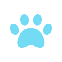 Dog and cat paws with sharp claws. cute animal footprints png