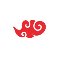 chinese red cloud element for decorating the Chinese New Year png