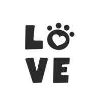 design loves dogs. Heart, bone and floating dog feet for pet supplies stores. png