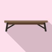 Public bench icon, flat style vector