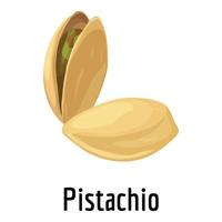 Pistachio icon, cartoon style vector