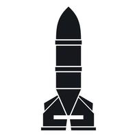 Rocket icon, simple style vector