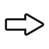 Cursor to right icon, simple style vector