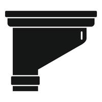 House gutter icon, simple style vector