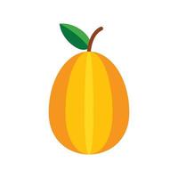 icono de carambola, estilo plano vector