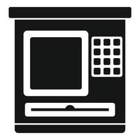 Atm service icon, simple style vector