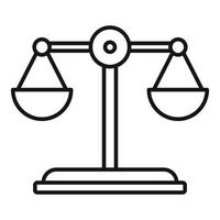 Divorce mediation balance icon, outline style vector