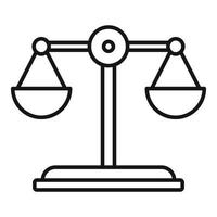 Divorce mediation balance icon, outline style vector