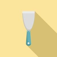 Putty knife builder icon, flat style vector