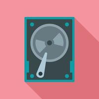 Magnetic hard disk icon, flat style vector