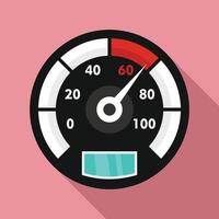 Motor bike speedometer icon, flat style vector