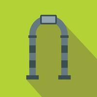 Gray arch icon, flat style vector