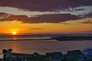 heligoland - isla duna - amanecer foto