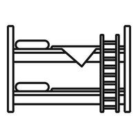 Modern bunk bed icon, outline style vector