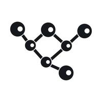 Molecule structure icon, simple style vector