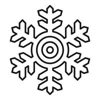 Snowflake icon, outline style vector