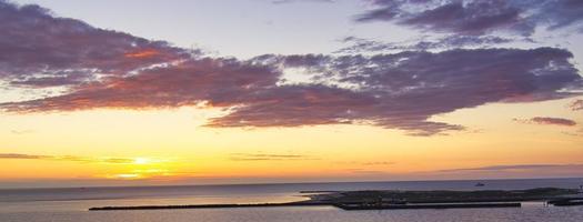 heligoland - isla duna - amanecer foto