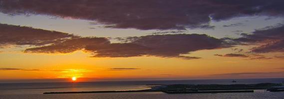 heligoland - isla duna - amanecer foto