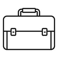 Briefcase icon, outline style vector