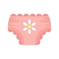 Baby girl nappy icon, flat style vector