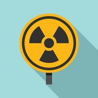 Biohazard radioactive icon, flat style vector