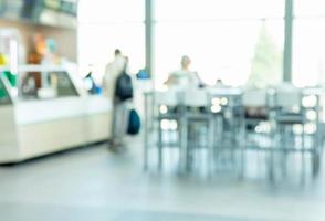 Background of airport hall out of focus photo