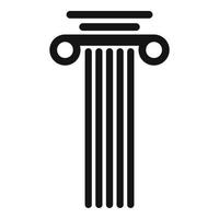 Square column icon, simple style. vector