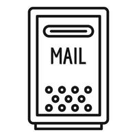 icono de buzón de correo al aire libre, estilo de esquema vector