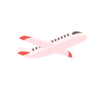 Passenger plane flying in the sky side view. travel concept png