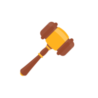 judge hammer Use knocks to decide a lawsuit. A wooden hammer to hit the auction close. png