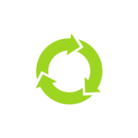 Recycling-Symbol. ein Pfeil, der sich endlos dreht Wiederverwendungskonzept recycelt. png