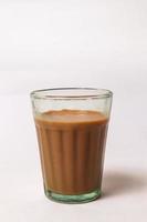 Fresh milk tea or Indian Kadak Chai. photo