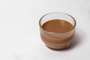 Fresh milk tea or Indian Kadak Chai. photo