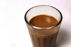 Fresh milk tea or Indian Kadak Chai. photo