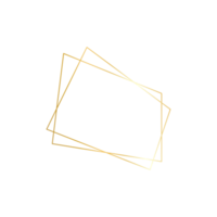 Goldener geometrischer Rahmen mit doppelten goldenen Linien, die luxuriös aussehen. zum Verzieren von Hochzeitskarten png